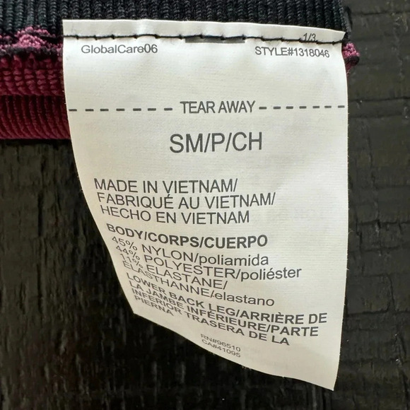 Womens Under Armour HeatGear Small Compression Leggings Burgundy Black - Picture 7 of 7